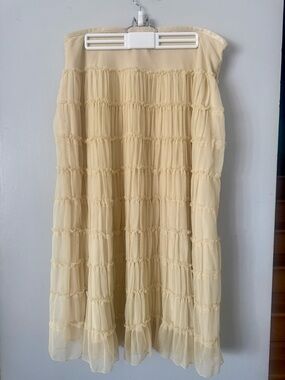 EUC Vintage Bianca Nygard Romantic Ruffle Tulle Skirt Whimsigoth Fairy Mesh Maxi